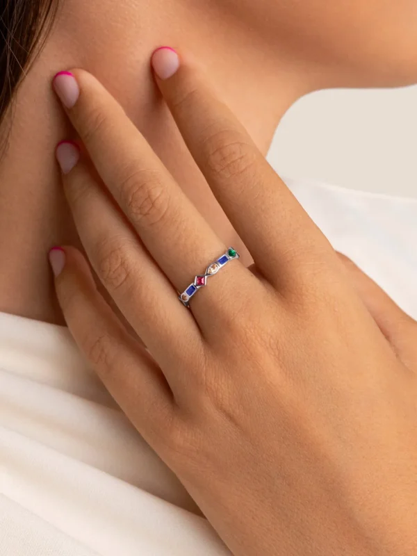 Online SINGULARU Anillo Cascade Plata