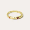 Outlet SINGULARU Anillo Colors Space Plata Baño Oro