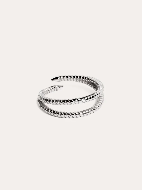 Fashion SINGULARU Anillo Doble Twist Plata
