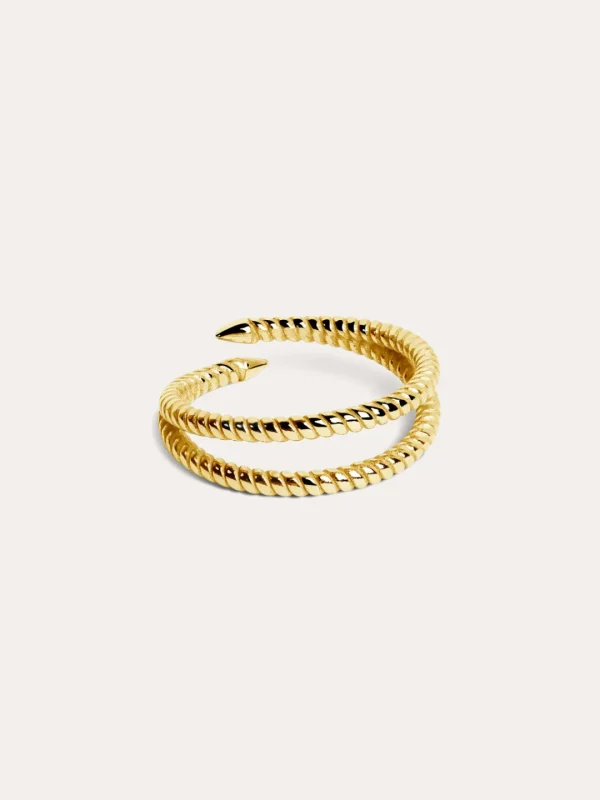 Discount SINGULARU Anillo Doble Twist Plata Baño Oro