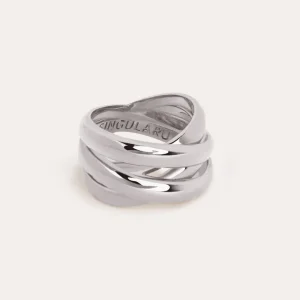 Fashion SINGULARU Anillo Double Cross
