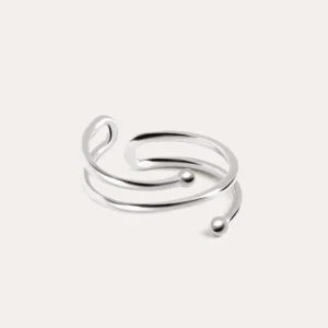 Discount SINGULARU Anillo Double Dot Plata