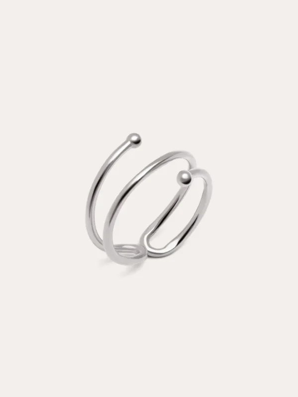 Discount SINGULARU Anillo Double Dot Plata