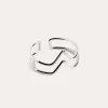 New SINGULARU Anillo Double Peak Plata