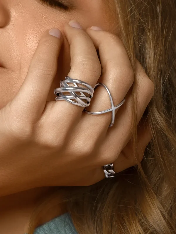 Clearance SINGULARU Anillo 4Ever Plata