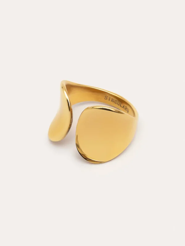 Sale SINGULARU Anillo Honey Acero Baño Oro