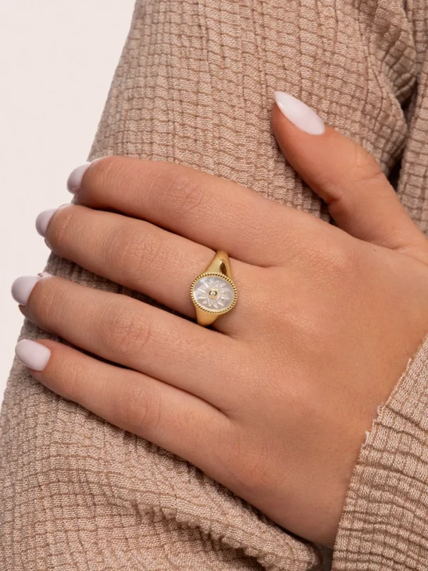 Sale SINGULARU Anillo Mystery Eye Baño Oro