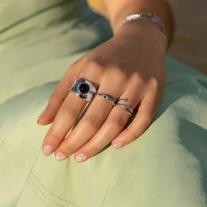 New SINGULARU Anillo Ojo de Horus Plata
