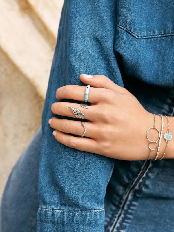 Online SINGULARU Anillo Peak Plata