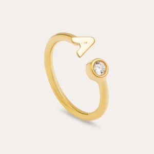 Outlet SINGULARU Anillo Personalizado Letter Spark Plata Baño Oro