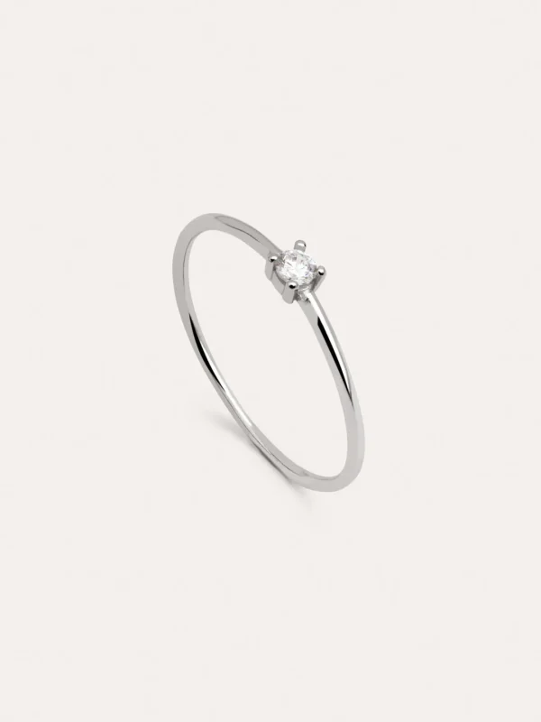 Clearance SINGULARU Anillo Single Spark Plata