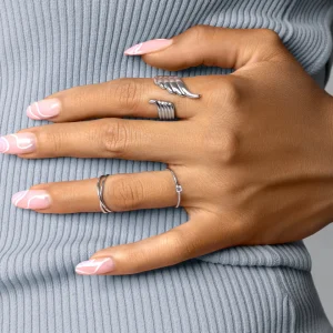 Clearance SINGULARU Anillo Single Spark Plata