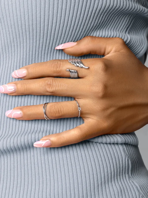 Clearance SINGULARU Anillo Single Spark Plata