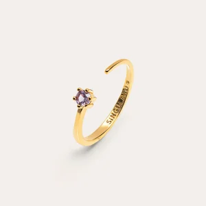 Sale SINGULARU Anillo Sophie Lavande Plata Baño Oro