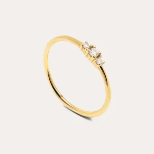 New SINGULARU Anillo Trini Spark Plata Baño Oro