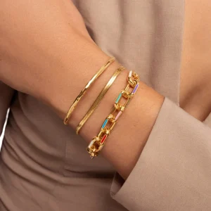 Sale SINGULARU Brazalete Cane Baño Oro