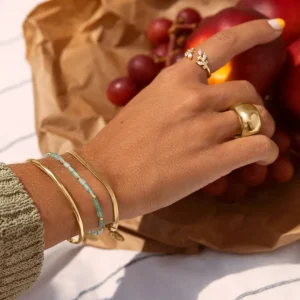 Sale SINGULARU Brazalete Cane Baño Oro