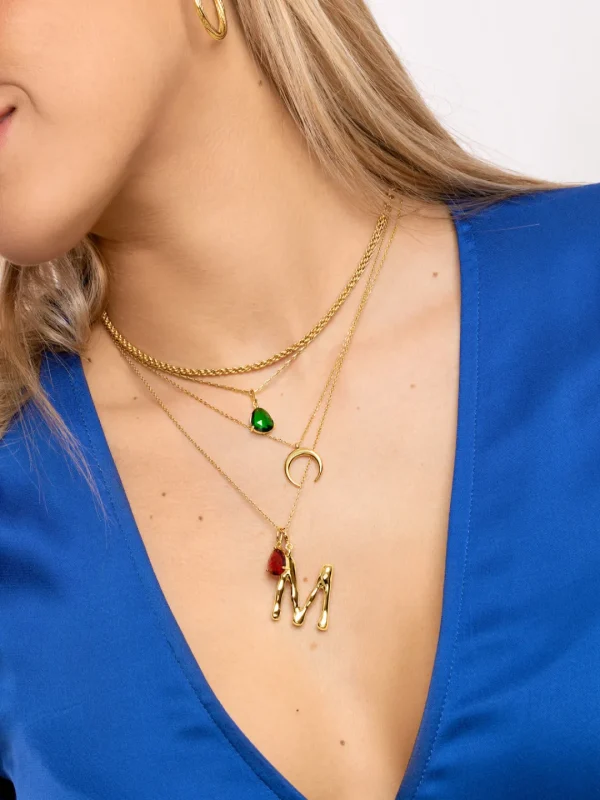 Hot SINGULARU Charm Birthstones Plata Baño Oro