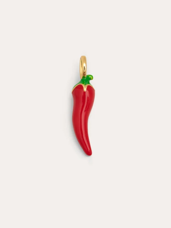 New SINGULARU Charm Chili Pepper Baño Oro