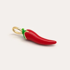 New SINGULARU Charm Chili Pepper Baño Oro