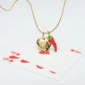 New SINGULARU Charm Chili Pepper Baño Oro