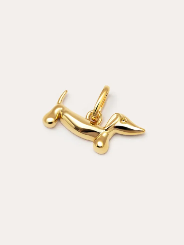 Best SINGULARU Charm Mini Perro Teckel Enamel Sky Baño Oro