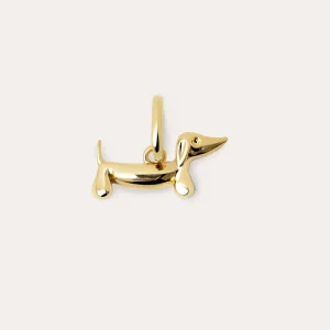 Best SINGULARU Charm Mini Perro Teckel Enamel Sky Baño Oro
