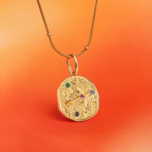 Clearance SINGULARU Charm Organic Colors Zodiaco Baño Oro