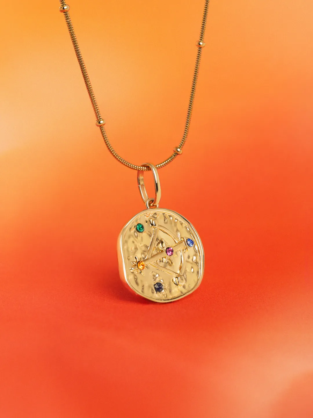 Clearance SINGULARU Charm Organic Colors Zodiaco Baño Oro