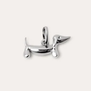 Hot SINGULARU Charm Perro Teckel Enamel Black