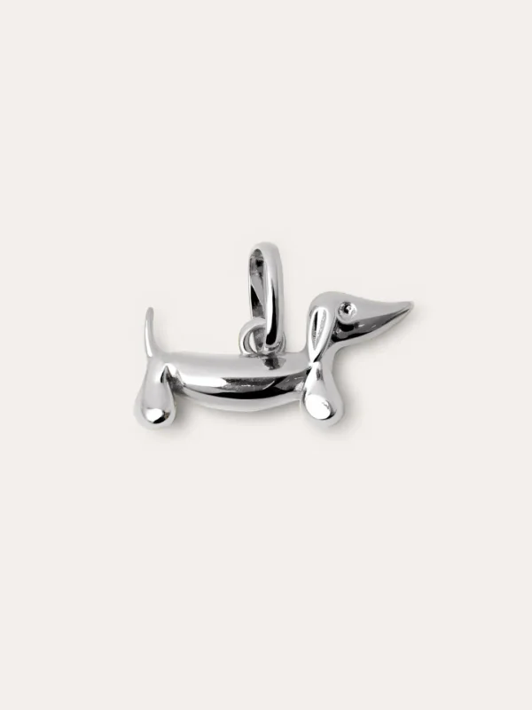 Hot SINGULARU Charm Perro Teckel Enamel Black