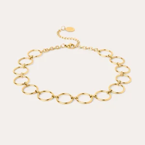 New SINGULARU Choker Circles & Circles Acero Baño Oro