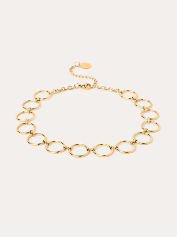 New SINGULARU Choker Circles & Circles Acero Baño Oro