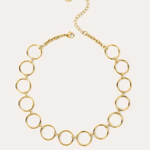 New SINGULARU Choker Circles & Circles Acero Baño Oro