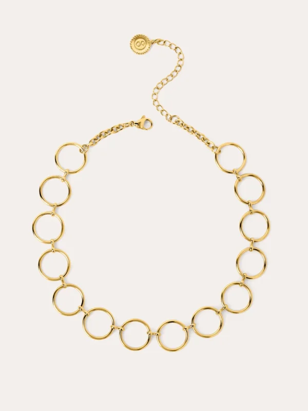 New SINGULARU Choker Circles & Circles Acero Baño Oro