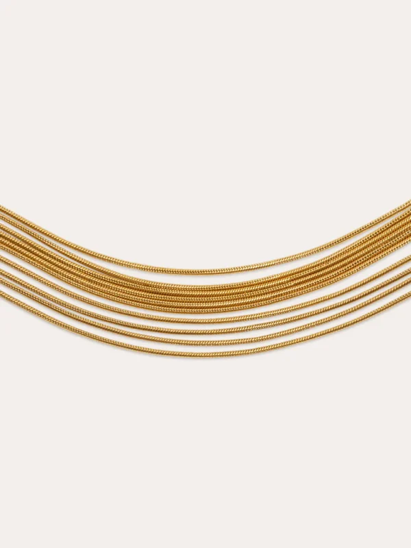 Clearance SINGULARU Choker Cleopatra Premium Acero Baño Oro