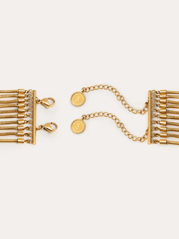 Clearance SINGULARU Choker Cleopatra Premium Acero Baño Oro