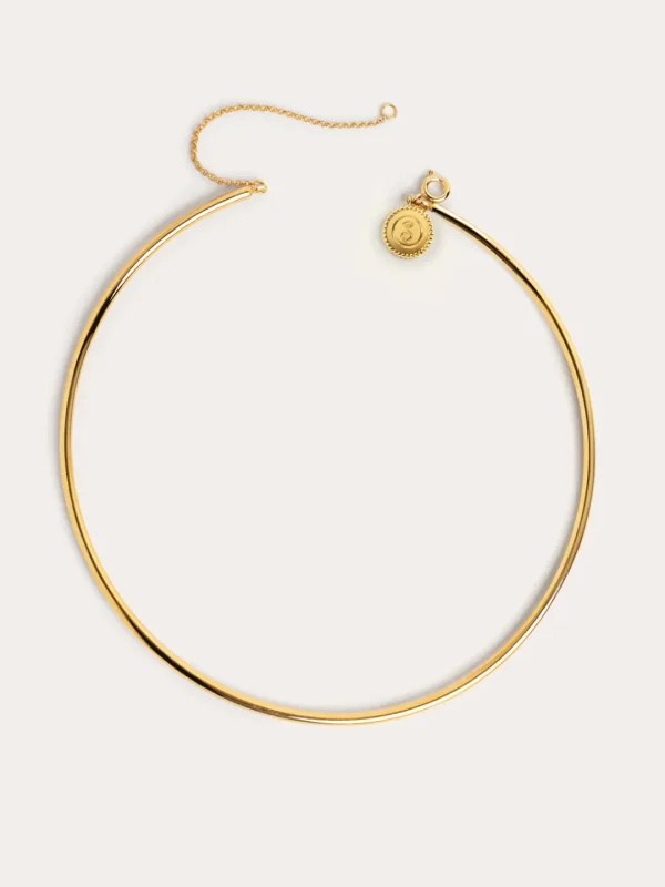New SINGULARU Choker Line Chain Acero Baño Oro