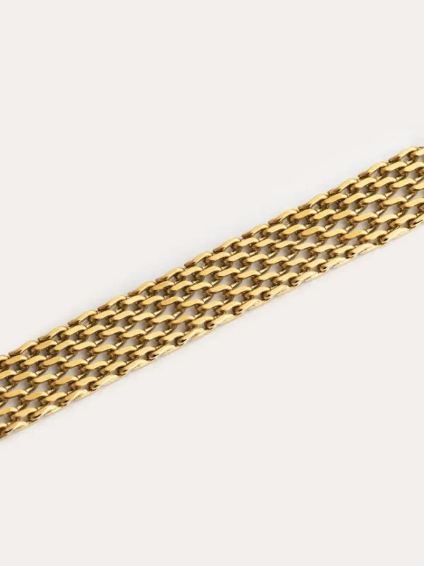 Sale SINGULARU Choker Tape Acero Baño Oro