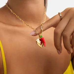 Sale SINGULARU Collar Chic Acero Baño Oro