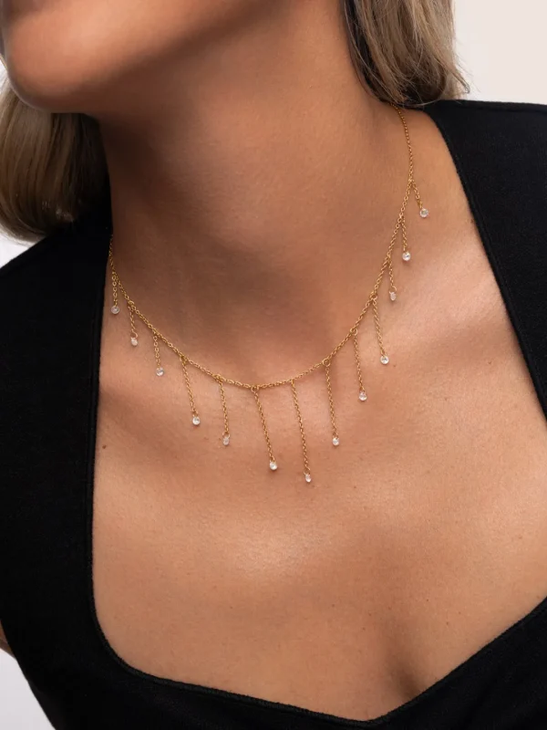 Hot SINGULARU Collar Clea Acero Baño Oro