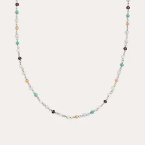 Fashion SINGULARU Collar Crystals Colors Plata