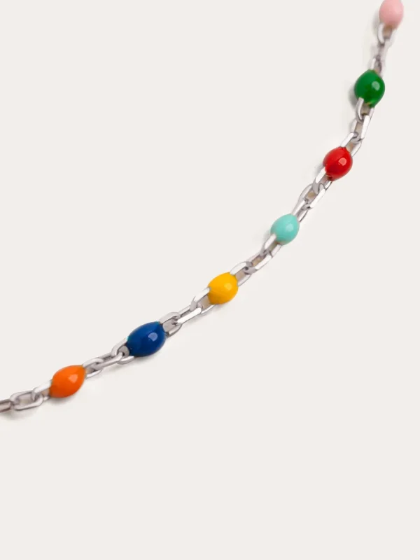Sale SINGULARU Collar Dots Colors Enamel Plata