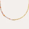 Sale SINGULARU Collar Long Crystal Summer Acero Baño Oro