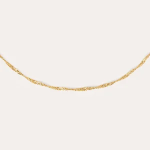 Discount SINGULARU Collar Mini Twist Acero Baño Oro