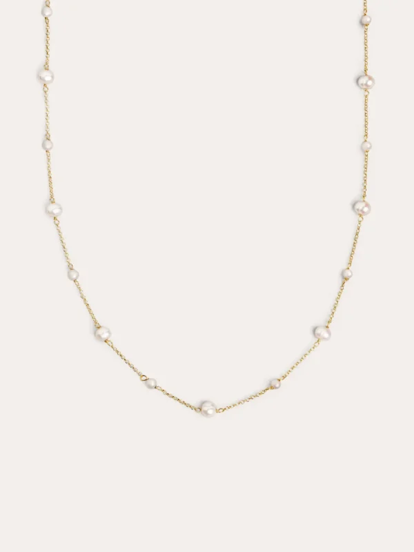 Online SINGULARU Collar Pearl & Pearls Plata Baño Oro