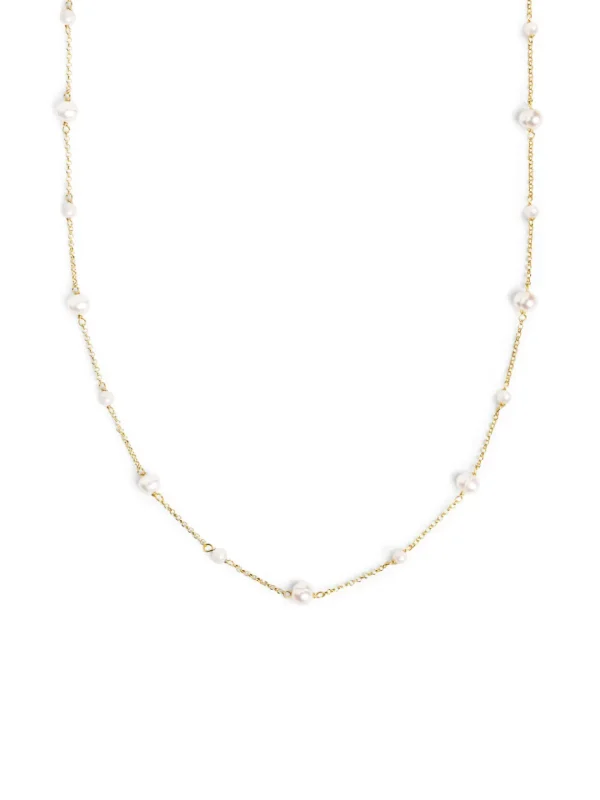 Online SINGULARU Collar Pearl & Pearls Plata Baño Oro