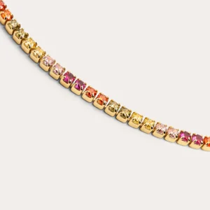 Outlet SINGULARU Collar Riviere Colors Baño Oro