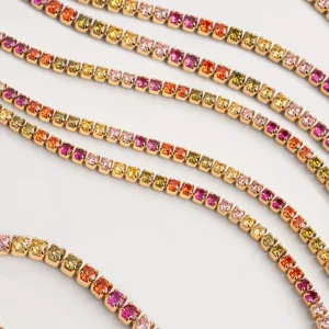 Outlet SINGULARU Collar Riviere Colors Baño Oro