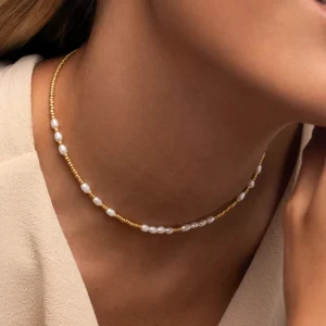 Hot SINGULARU Collar Sorrento Acero Baño Oro